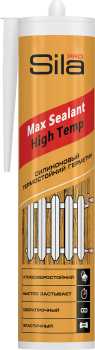 Герметик Sila PRO Max Sealant, High Temp, силиконовый термостойкий, красный, 280 мл (24)